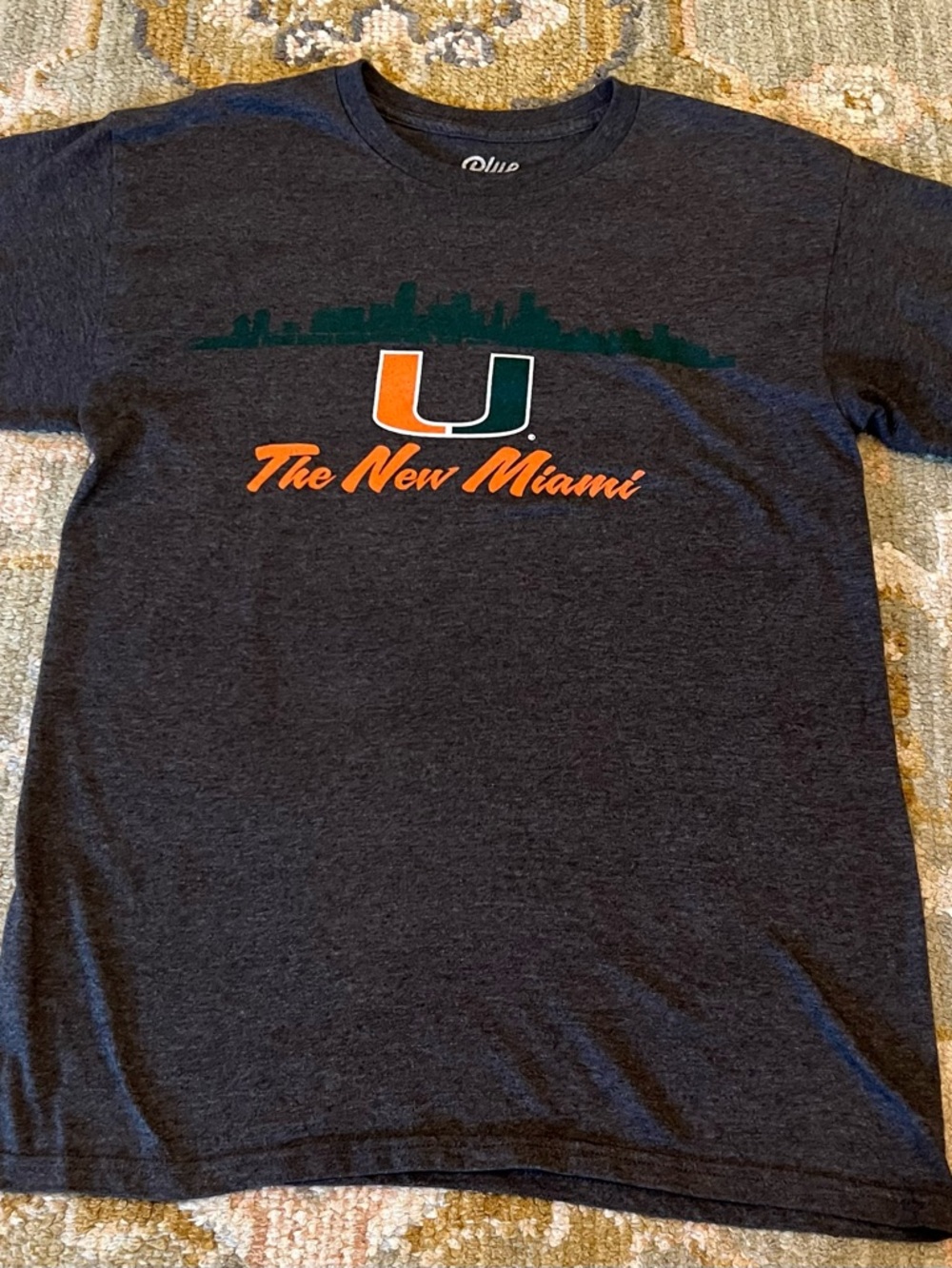 Miami Hurricanes Blue 84 The New Miami Shirt Men’s Size Medium Color‎ Grey